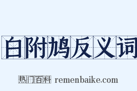 白附鸠反义词是什么意思的图片